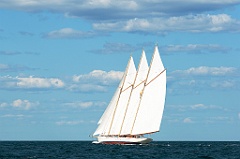 Authentic Three-Masted Schooner Windjammer Sailing on Maine Seac
